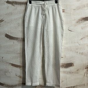 Tavik Resort Eyelet Crochet Cover up Pants